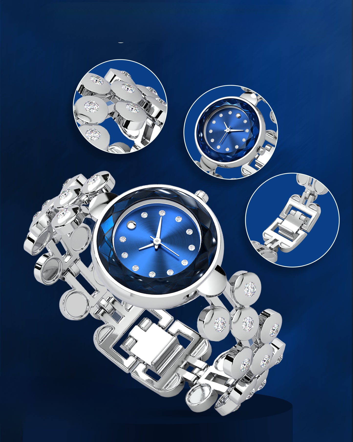 Classic Silver Ladies Watch – Elegant Daily Wear | Yaanza